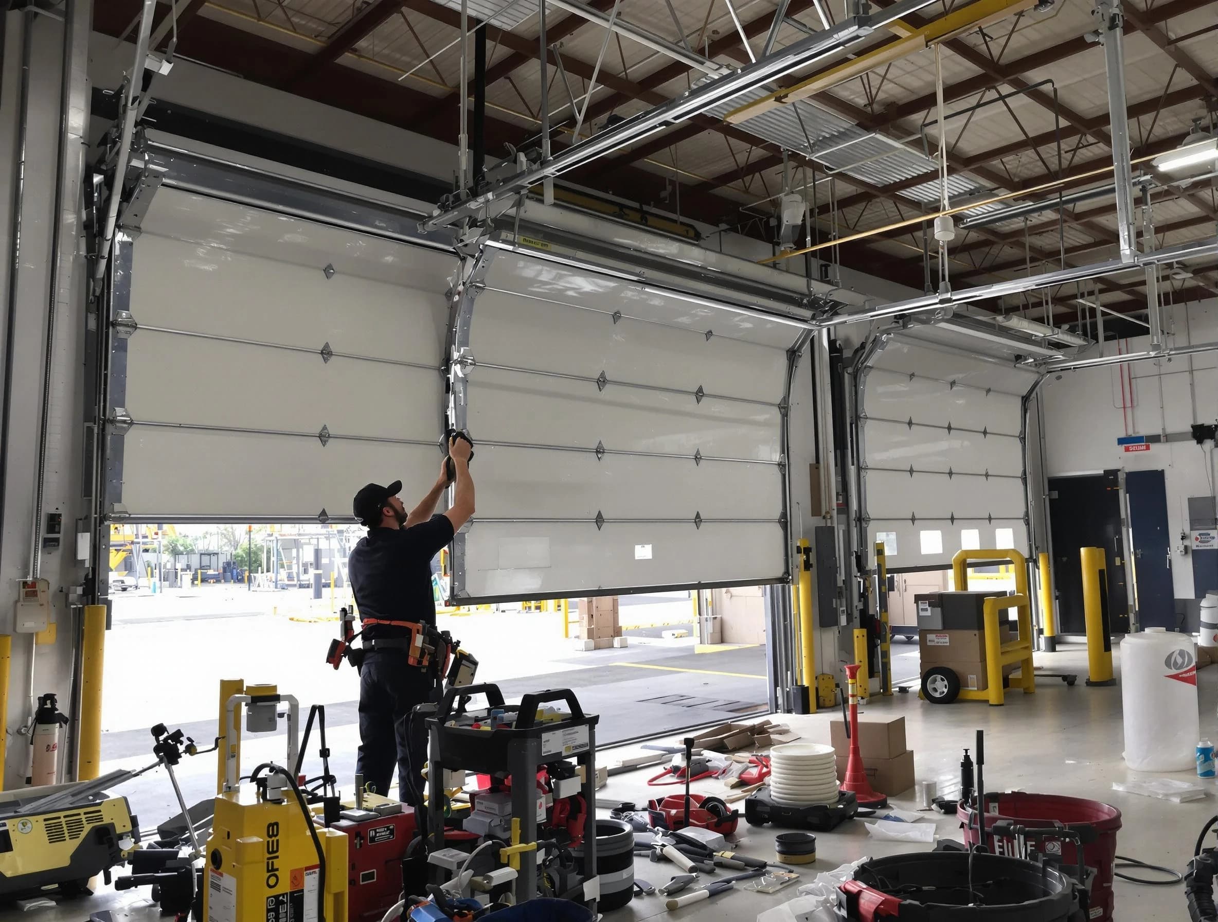 Gardendale Garage Door Repair technician performing commercial garage door repair in Gardendale