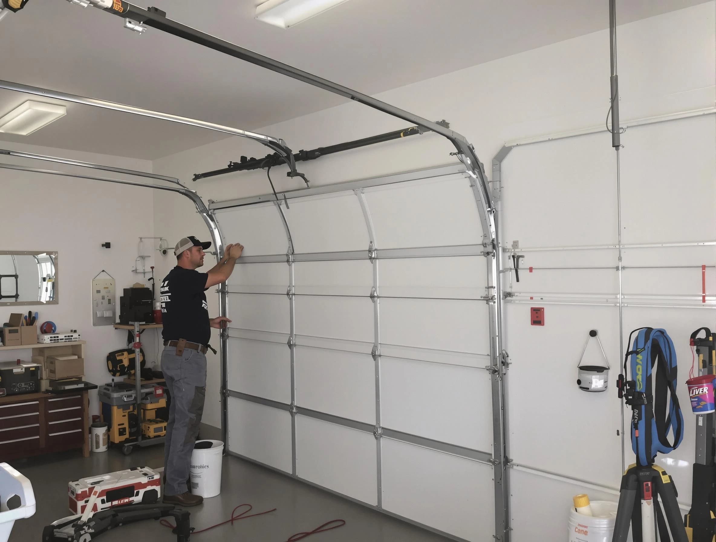 Gardendale Garage Door Repair team installing new garage door in Gardendale