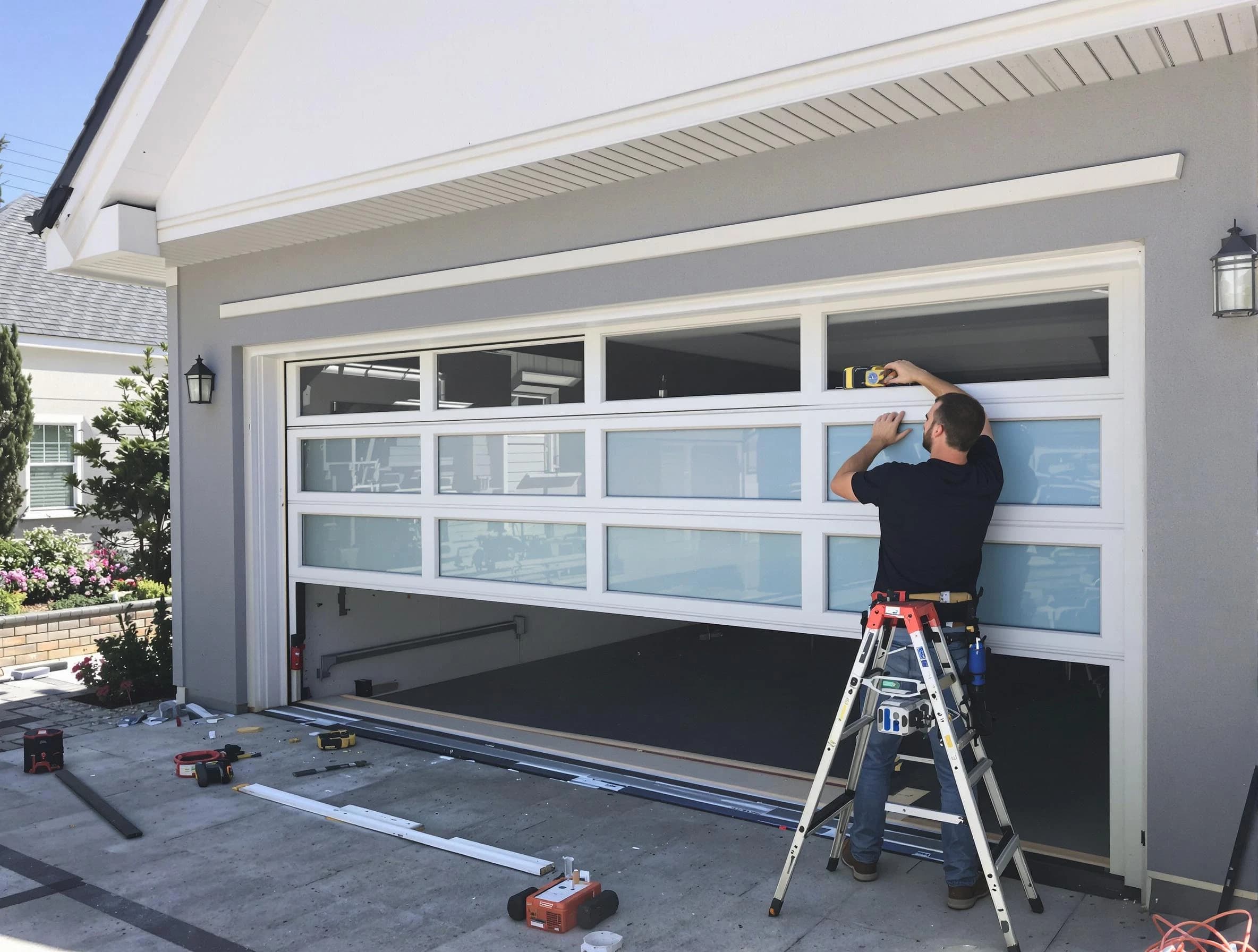 Gardendale Garage Door Repair team performing garage door replacement in Gardendale