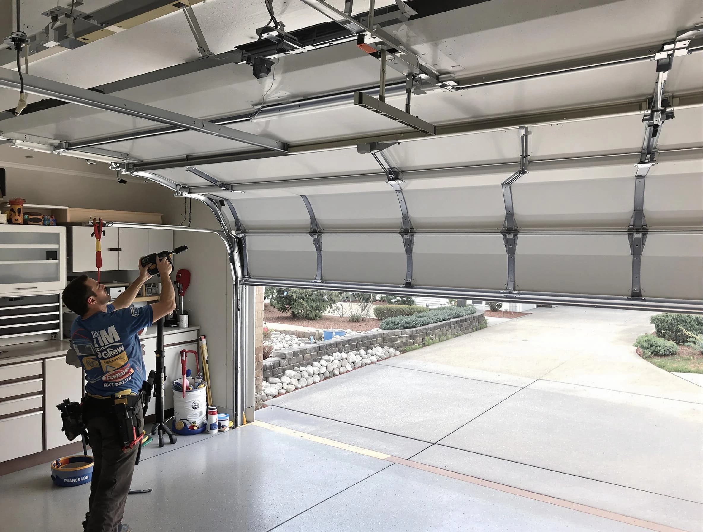 Garage door track repair service by Gardendale Garage Door Repair in Gardendale