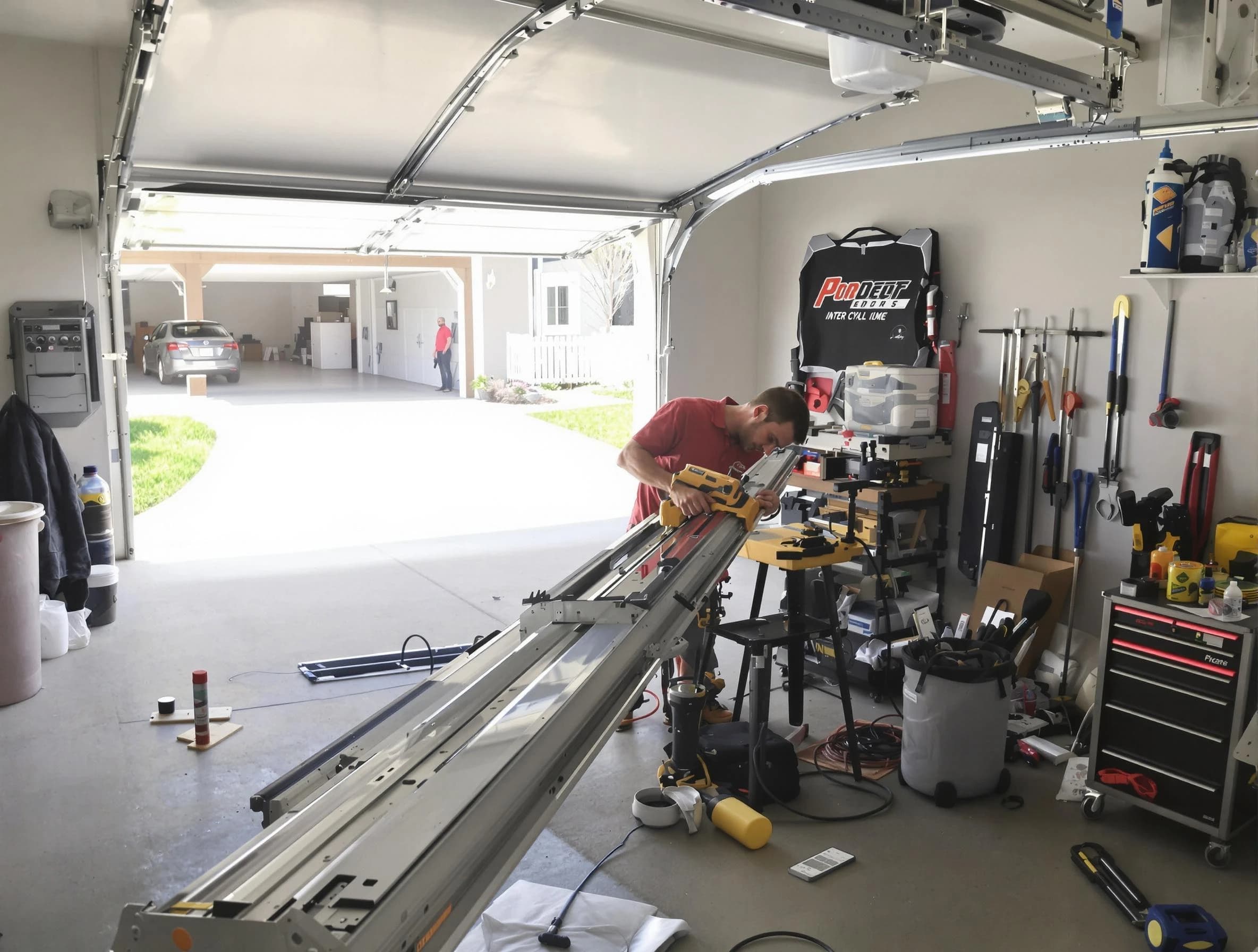Gardendale Garage Door Repair expert performing track repair in Gardendale