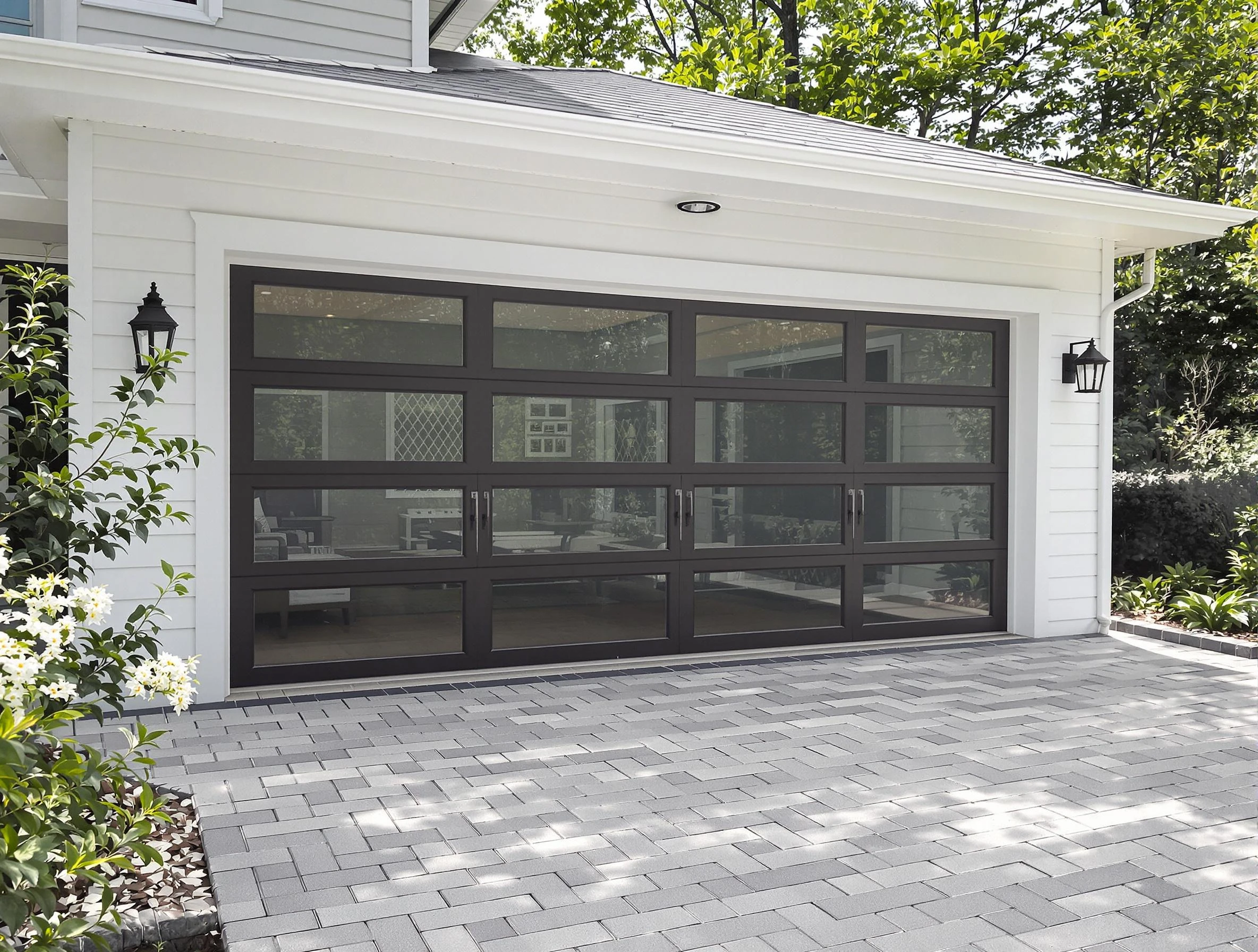 Gardendale Garage Door Repair design specialist presenting custom garage door options to Gardendale homeowner