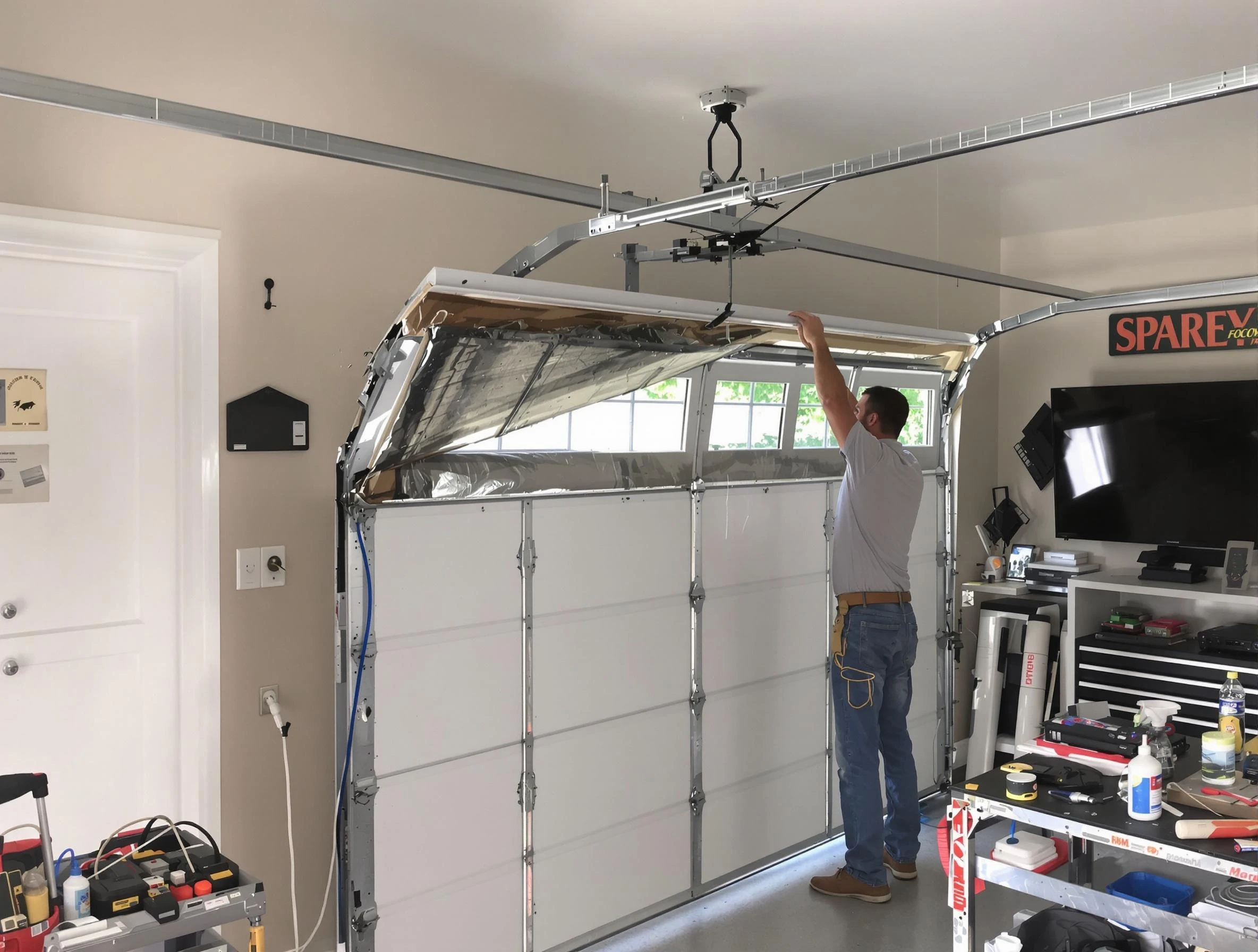 Garage door section replacement by Gardendale Garage Door Repair in Gardendale