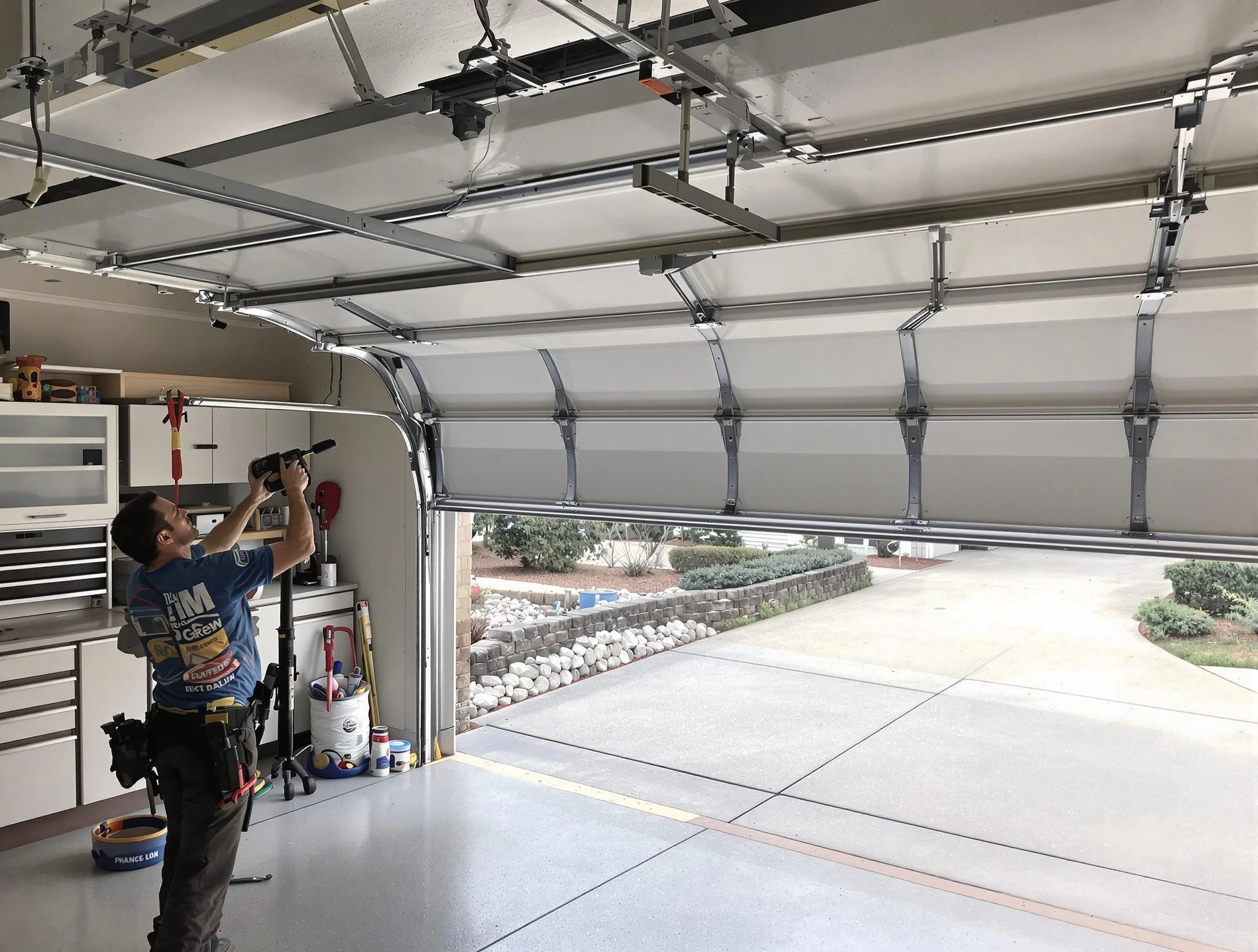 Garage door track repair service by Gardendale Garage Door Repair in Gardendale